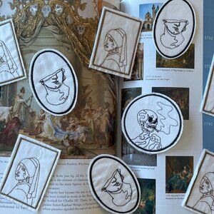 Art History Inspired Twill Patches (iron on & sew on)